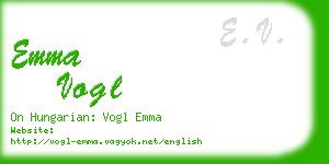 emma vogl business card